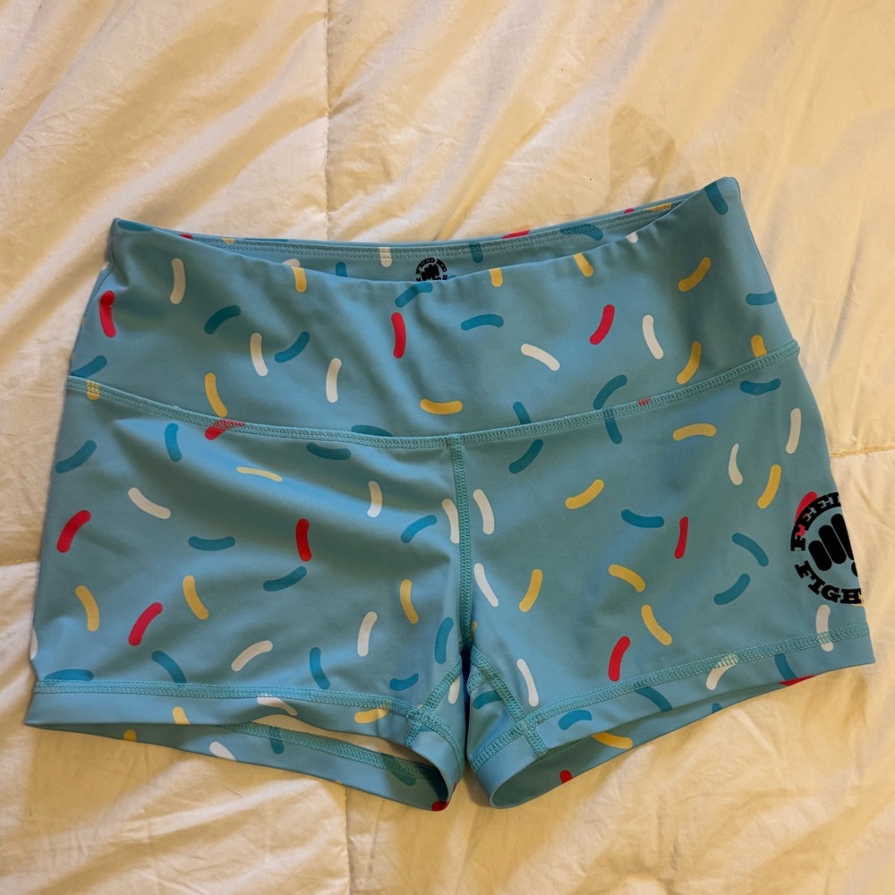 Feed Me Fight Me Blue Confetti Shorts